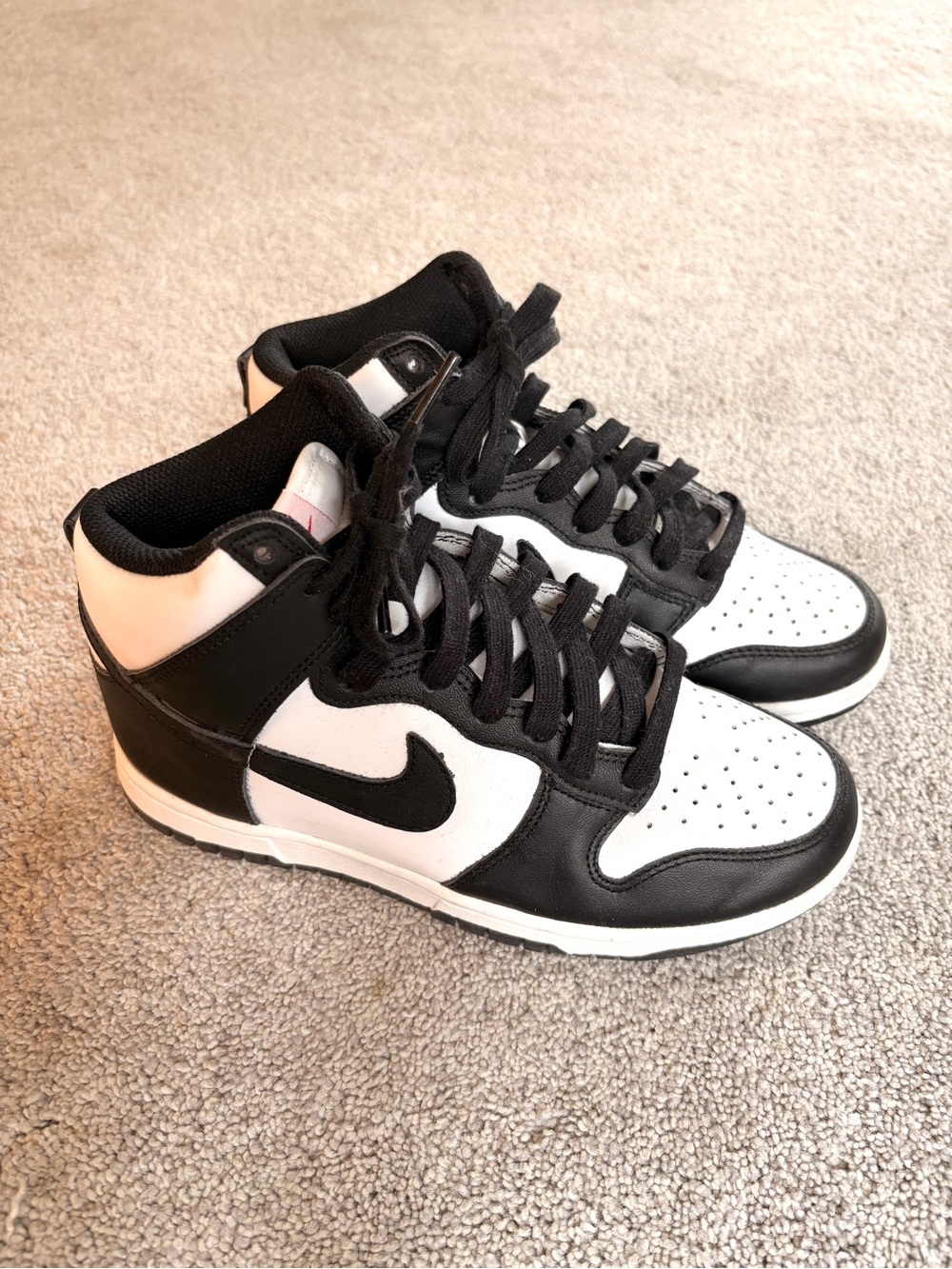 Women’s Nike Dunk High Top Sneakers - Panda Black & White